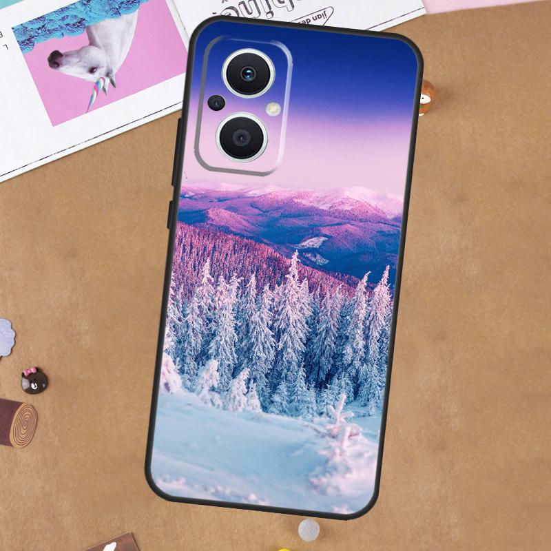 

Зимний пейзаж Для OPPO Reno 12 13 14 11 10 Pro 14F 13F 12F 11F 7 8 Lite 8T OPPO Find X9 X5 X6 X8 Pro Чехол OPPO Find X8 Pro