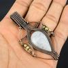Moonstone 999 Copper Wire Wrapped Pendant, Handmade Gemstone Pendant, Gift For Mom Antique Jewelry