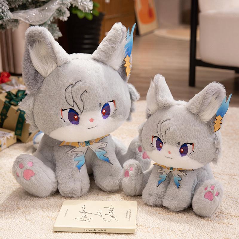 Kawaii Genshin Impact Cat Plush Animal Mihoyo Kaedehara Kazuha Doll Game Cartoon Balladeer Wanderer Toy Neuvillette Furina