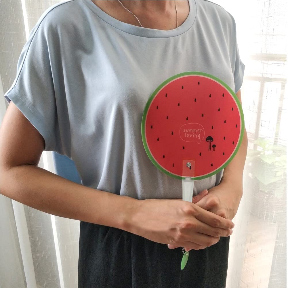 MinniLove Cute Set of Durable and Cooling Fans for and Perfect for Sports Fireworks and Parties Set of Fans, 4, Durable, Summer, Lightweight,