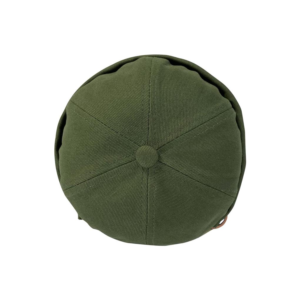 Clape Sag Round Brimless Hat Men's Cap, Fisherman's Cap, Cotton, Foldable, Unisex, All-Season, (OG01-Green)