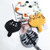 Lovely Cats Shape Felt Coaster Heat Resistant Soft Wool Materials For Hot Beverages Decorative Kitchen Accessory