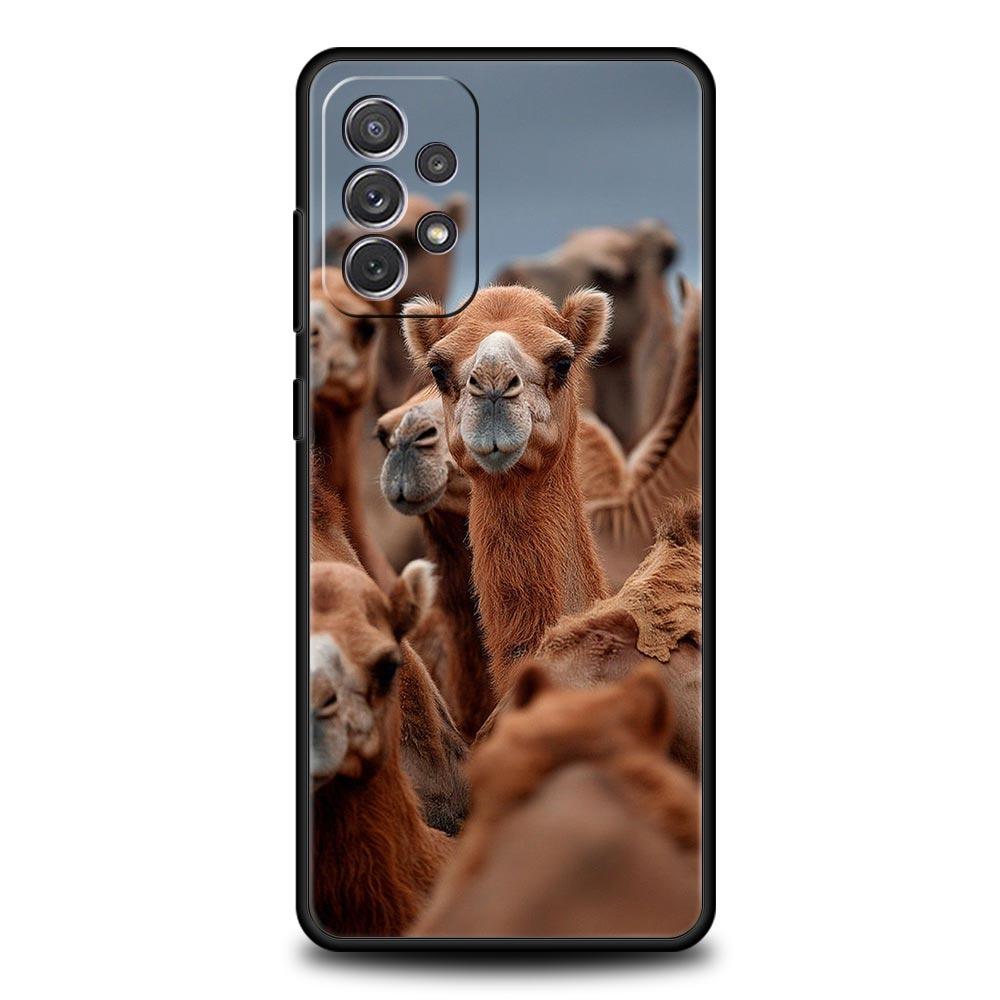 Animal Camel Phone Case for Samsung Galaxy A55 A35 A15 A14 A13 A25 A54 A51 A71 A72 A73 A32 A52 A41 5G Soft TPU Shell Fundas Bags