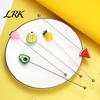 Mixer with Ball Cocktail Stir Stick, Stainless Steel Mixing Durian Pineapple Strawberry Cute Drink Stirrer Watermelon Rubber Top Decor, for