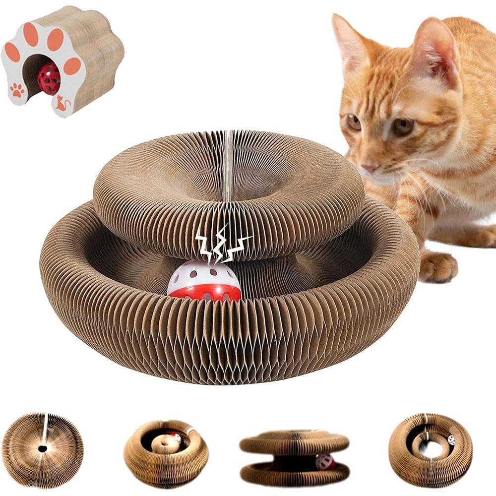 Magic Organ Cat Scratching Board Interactive Scratcher Cat Toy Cat Accordion Toy Cat Grinding Claw Scratching Board Pet Supplies
