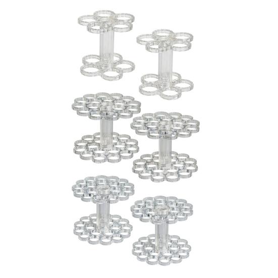 2Pcs Vase Flower Frog Reusable Clear Flower Arrangement Holder Flower Stem Holder Grid for Arranging Flowers Wedding Bridal Shower Party Decor