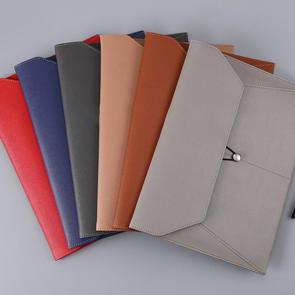 Large Capacity A4 Business Leather Document Bag Simple File Bag Data Archive Bag  Paper