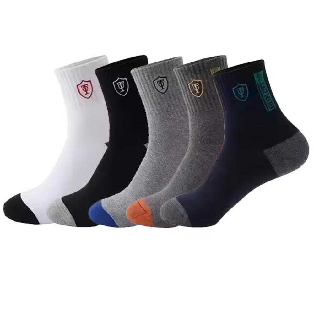 Atmungsaktive Baumwoll-Sportsocken für Herren 15/30 Paar Bambusfaser Schweißabsorbierend Deodorierend Business-Socken für Komfort