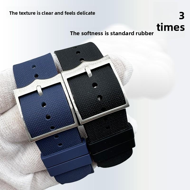 20mm 21mm 22mm FKM Fluororubber Strap For Tudor FXD M25707 M79363N Bracelet for Omega Seamaster Longines Rolex rubber watch band