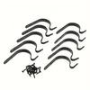 4pcs Metal Wall Hook - J-Shape Wall Hook Metal Flower Pot Hanging Iron Hook Fixing Outdoor for Garden Wall Basket Plant Rack Bathroom Bracket