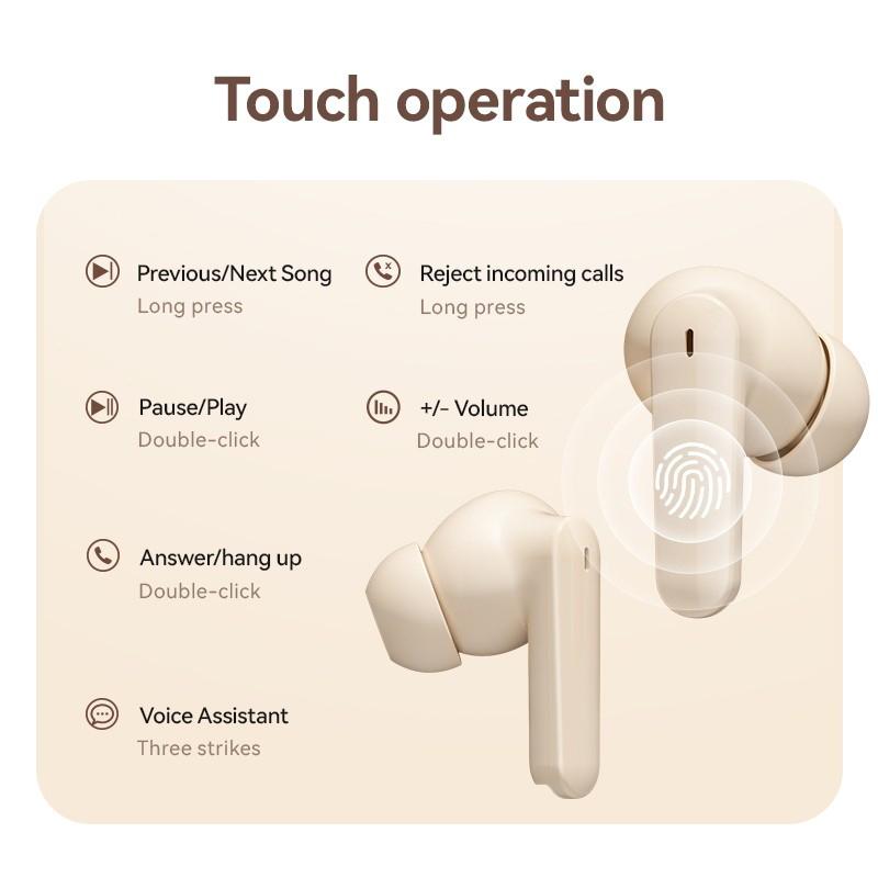 Sports Earphones High-End Noise-Cancelling Headset Wireless Bluetooth 5.3 Earbuds With Digital Display In-Ear Touch Headphones