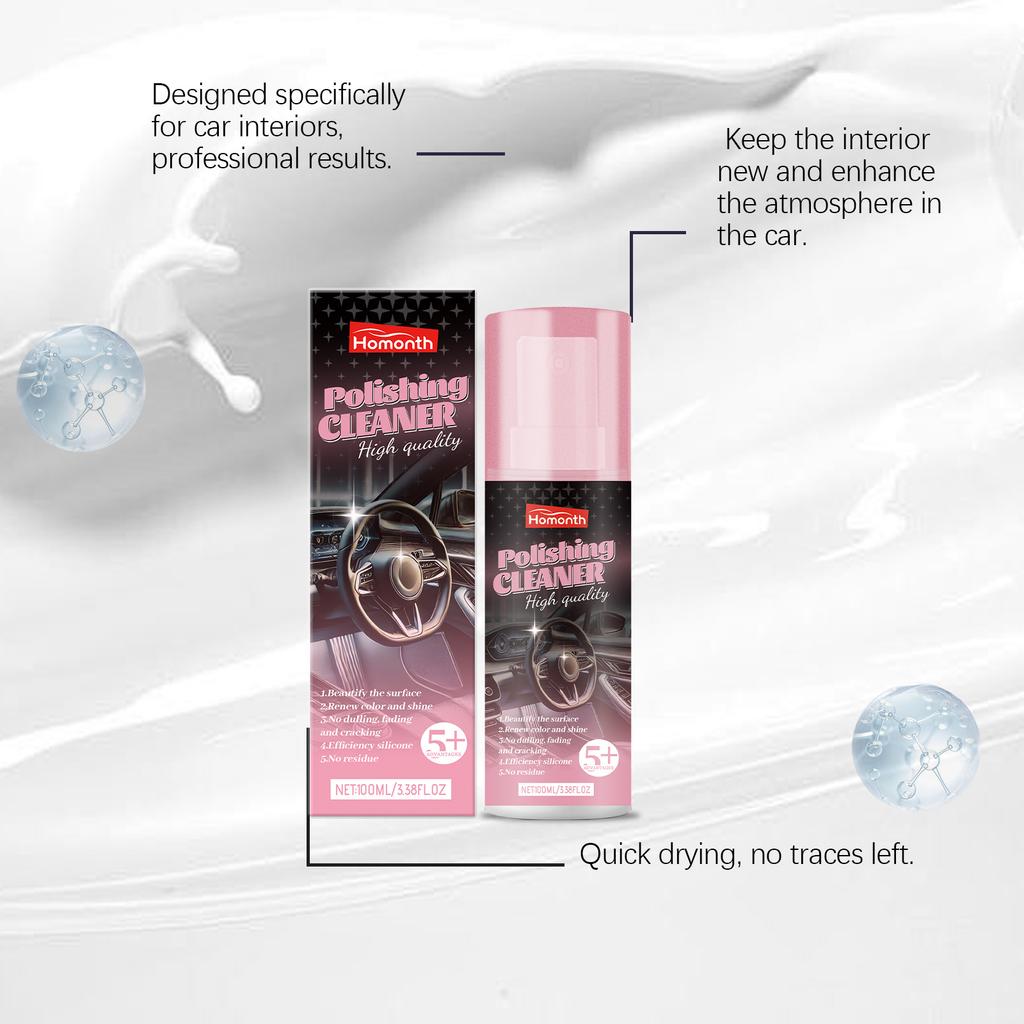 100ml Leštidlo do interiéru auta Čistič lesku auta Detailer interiéru Sprej na ochranu proti blednutí barev Péče o auto Detailovací sprej