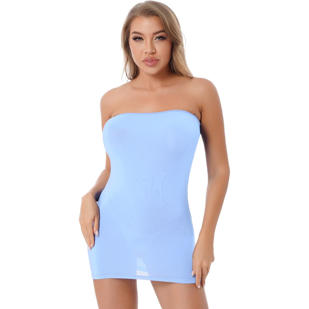 Sexy Women Sheer Mesh Bodycon Mini Dress See-through Lingerie Dress Nightwear Bodysuit