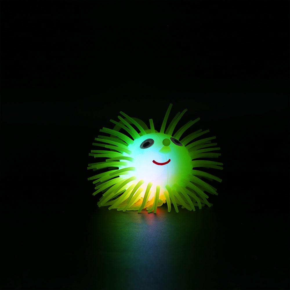 Stress Children Adult Vent Ball LED Light Up Toy Glowing Hair Flash Ball Elastic Glow Hair Ball