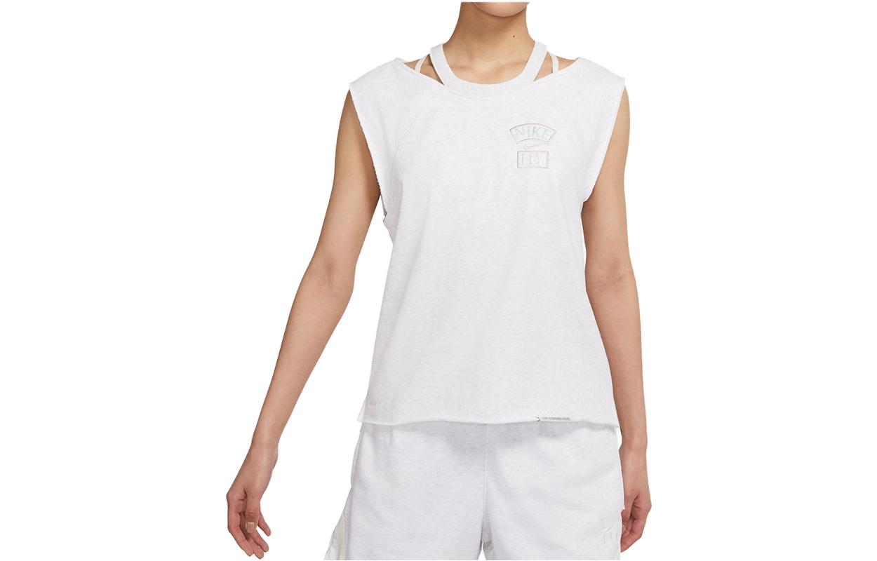 Nike Standard Issue Letter Print Training Sleeveless T-Shirt White CZ7222-051 M