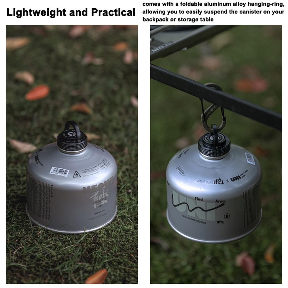 CAMPINGMOON Camping-Gastankdeckel, leichte, flache Gaskanisterabdeckung, Aluminium, versiegelt, schützend