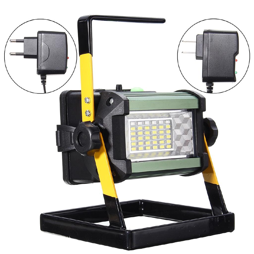 110-240V 50W Rechargeable LED Flood Light 2400LM 36 LED Floodlights Camping Portable Outdoor Flashing Lamp EU/US Plug