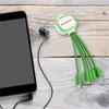Luminous 3-in-1 Keychain Data Cable for Android & Type-C
