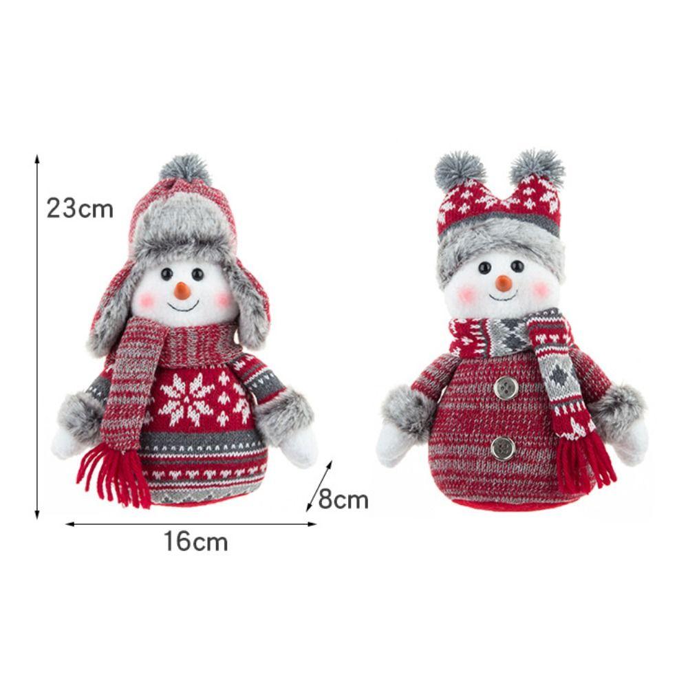 Exquisite Snow Doll Portable Christmas Fabric Doll Christmas Decorations Pendant  Kids Gift
