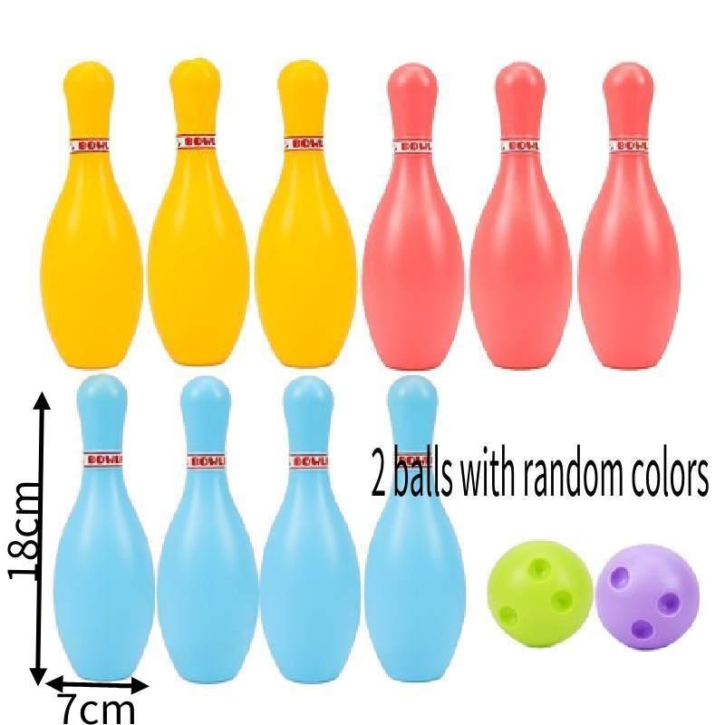Colorful Plastic Bowling Toy Set With Cartoon-free Design Great For Home Play