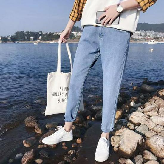 2022 American Retro Multi-Pocket Men s Loose Straight Casual Pants Large
