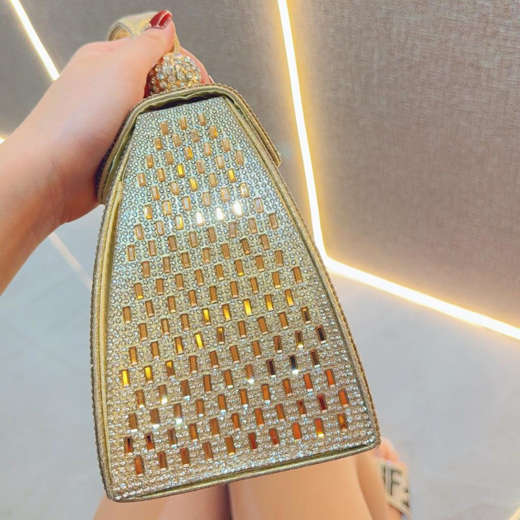 Handbag Water Diamond Bag Socialite Banquet Diamond-encrusted Hand-held Bag Fashionable Bag Dinner Bag
