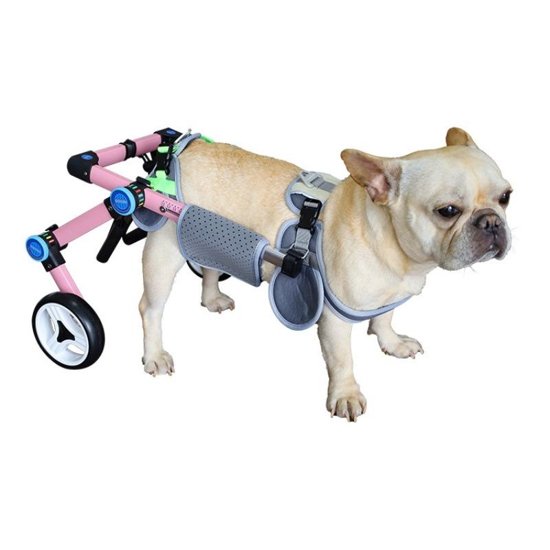 

Foldable Lightweight Aluminum Alloy Pet Wheelchair Upgraded Design for Dogs Cats Hind Legs Mobility Support XXXS