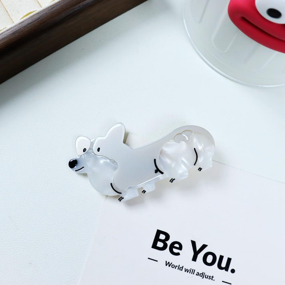 Animal Acetate Puppy Hair Claw Creative Dog Hairpin Personalized Corgi Hair Clip  Girls