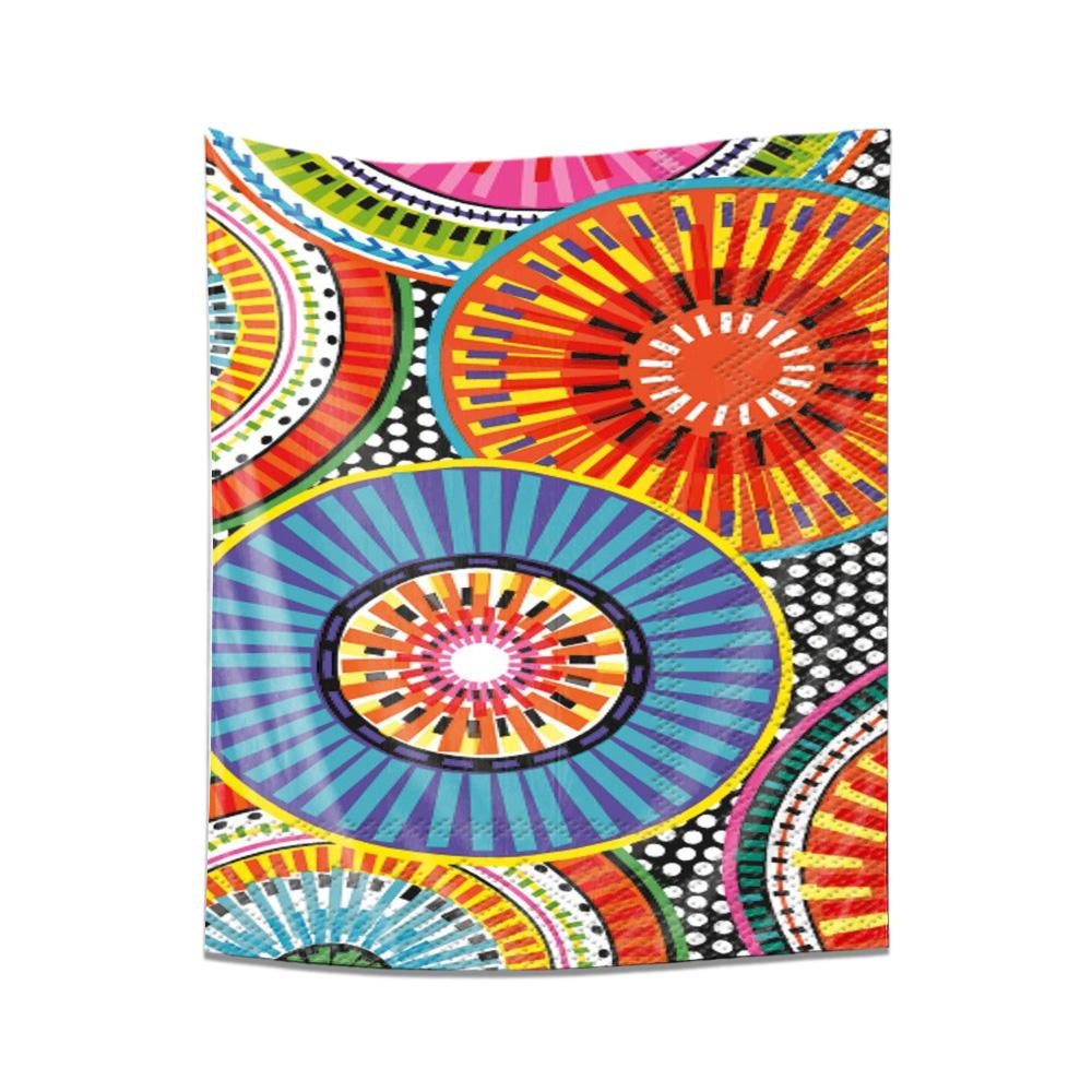 Colorful Circle Pattern Decorative Wall Hanging  Modern Minimalist Wall Art Tapestry 74x94cm(29x37in)