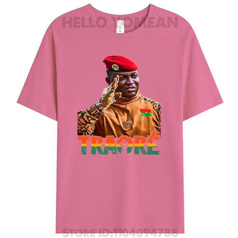 Burkina Faso Ibrahim Traoré African President Thomas Sankara Tees Unisex Women Men's Cotton T-Shirt Tops Gifts