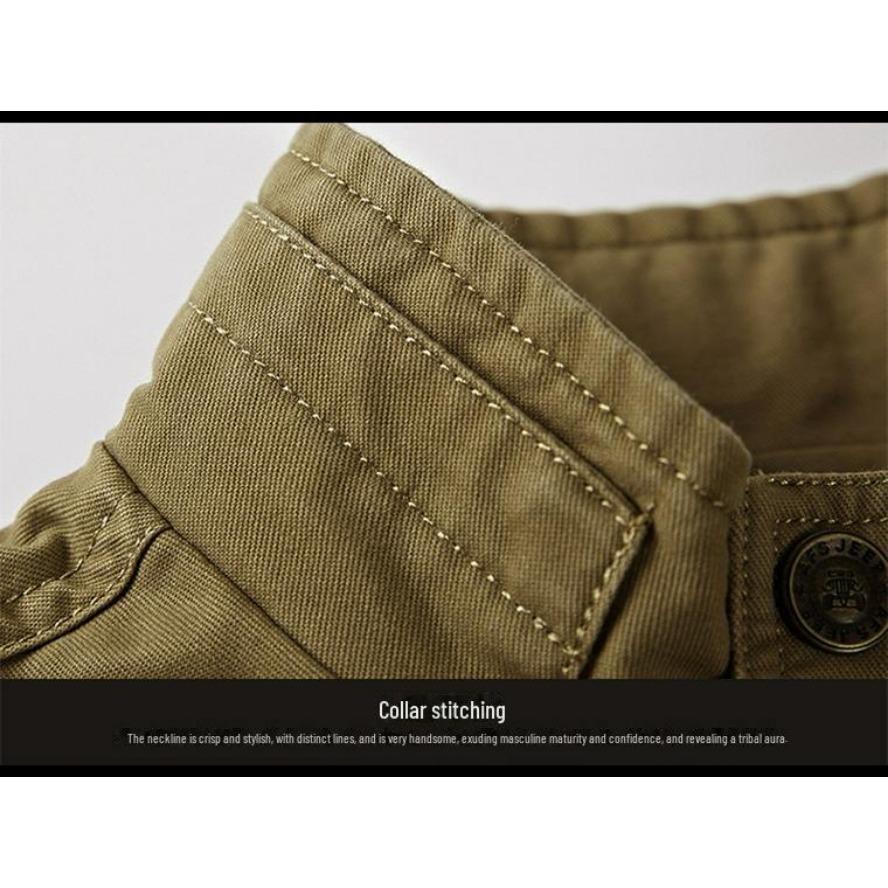 Men's Mid-Length Loose-Fit Jacket for Spring & Autumn - Large Size, Casual Style for Middle-Aged Men