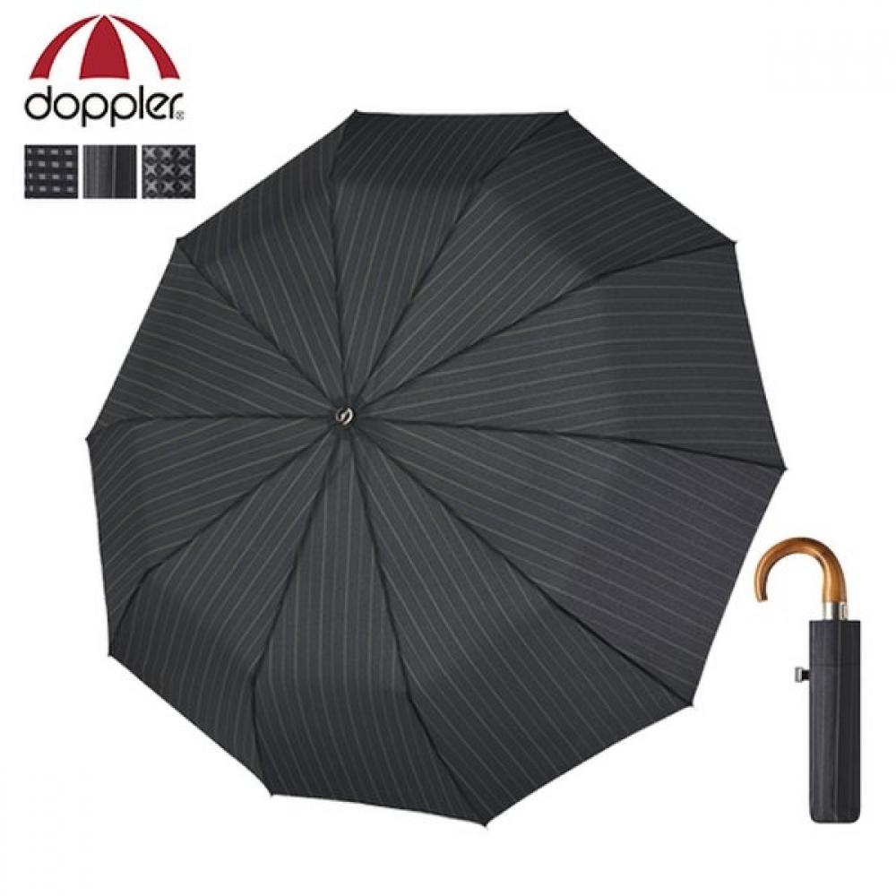 Doppler 3 Fold Automatic Pattern Umbrella With Wooden Handle Iuda 2413 check