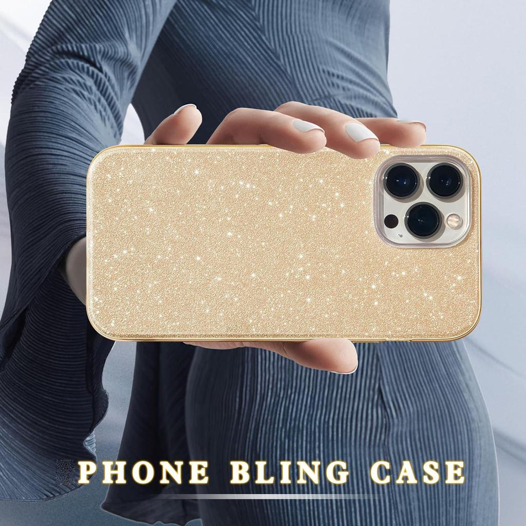 Bling Glitter Case for Iphone 15 Pro Max 14 Plus 13 Mini 12 11 X Xs Xr Se 2022 2020 8 7 6S Girls Women 15Pro 14Pro 13Pro 12Pro Phone Cover Accessories