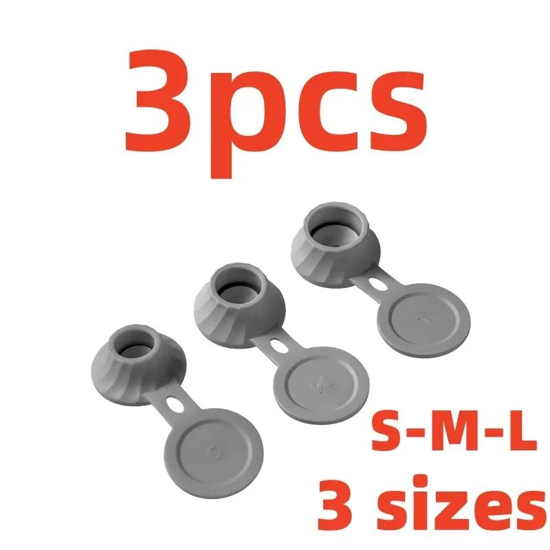 3pcs Inverted leak proof bottle cap, bathroom shower gel, shampoo leak proof sealed bottle cap