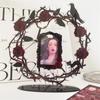 Dark Night Rose Insert Card Standing Star Love Bean Fan Spin Photo Storage Organize Photo Frame Acrylic