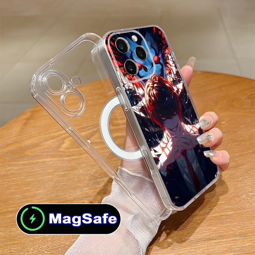 Death Note Kira Light Mobile Phone Case for iPhone 17 16 15 14 13 12 11 Air Pro Max Plus Mini Magsafe Clear Colorful Cover Cover