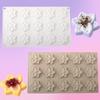 15-Cavity Design Baking Mold Reusable Flower Shaped Flower Silicone Mold Flexible Non-Stick Cookie Chocolate Mold Home Baking