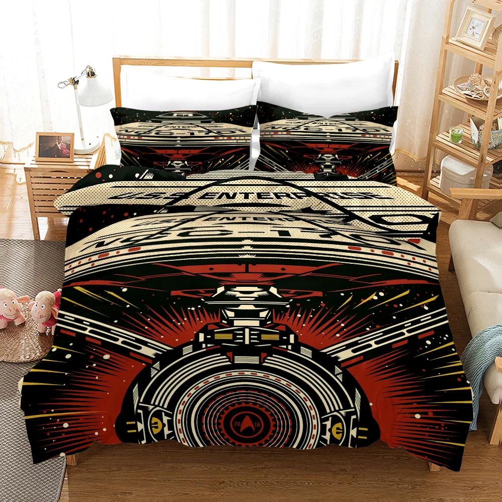 

Enterprise Navigate 3D Print Bedding Set Soft Duvet Cover King Queen Twin Size Birthday Gift for Cosmic Couple Fans Room Decor EU Single 135x200cm