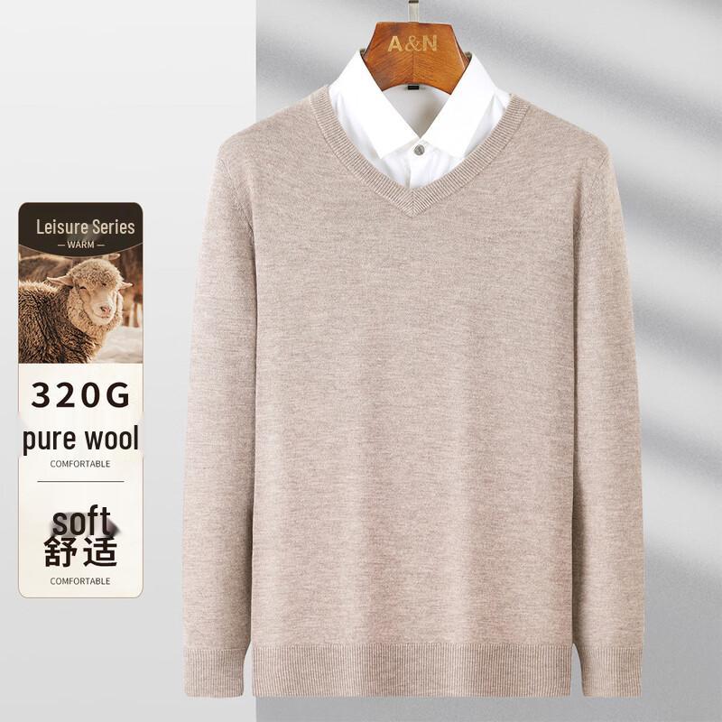 

Мужской пуловер премиум-класса Antonio из 100% мериносовой шерсти с V-образным вырезом L (50)