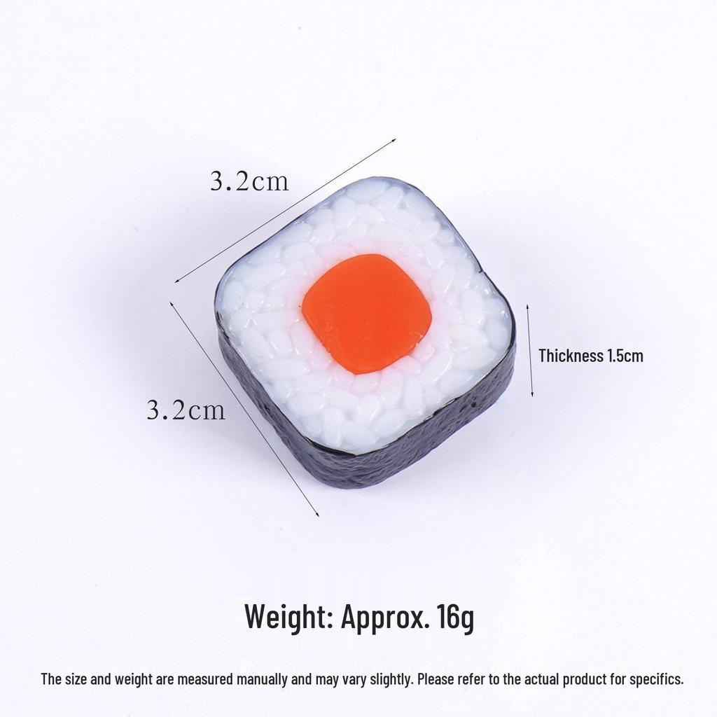 PVC Sushi Onigiri Keychain: Japanese Cuisine Nori-Wrapped Rice Bag Charm
