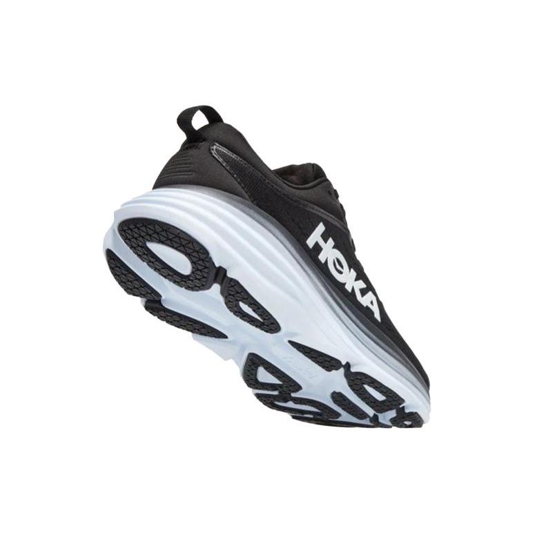 HOKA  Bondi 8 D Wide Black White Women Sneakers 1127954-BWHT