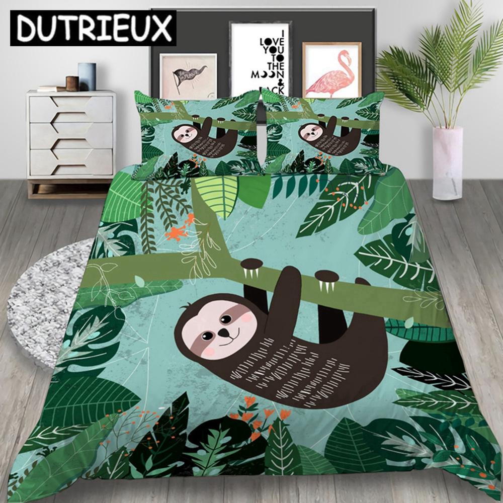 Comforter Cartoon Sloth 3D Printed Bedding Set S S Comforter Bedding Set Bedclothes (No Sheet
