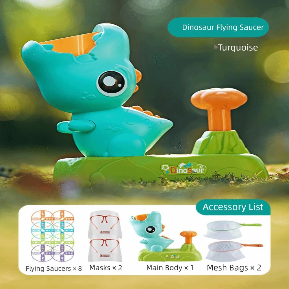 

Portable Elastic Flying Disc Fun Step on Flying Disc High Quality Dinosaur Flying Disc Park синій