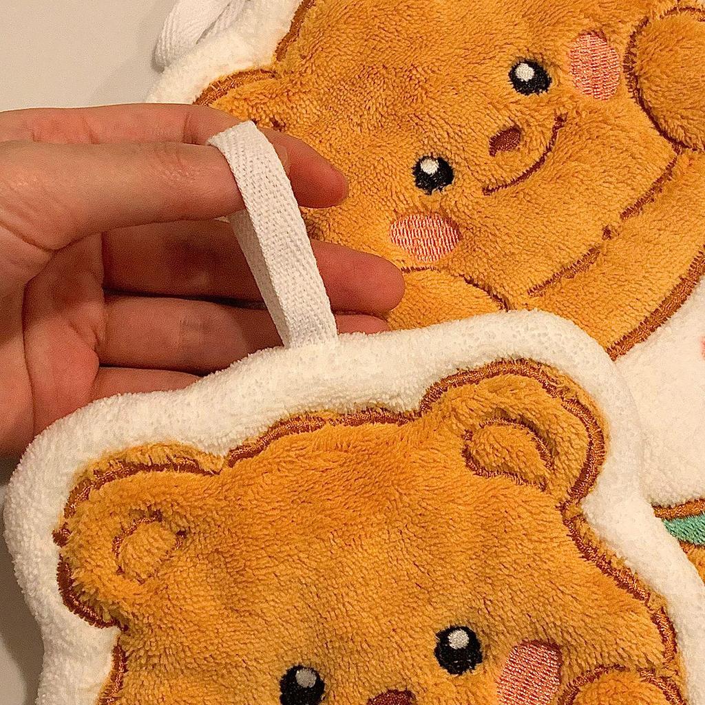 Creative Cute Bear Hanging Hand Towel for Kids - Household or Kitchen Use