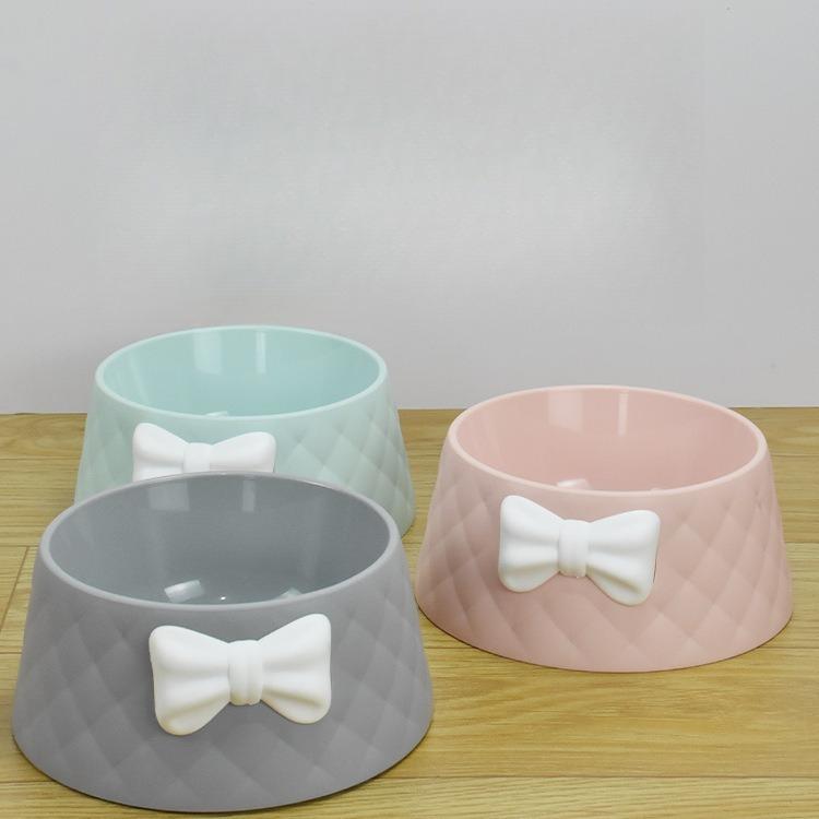 2026 New Pet Dog Bowl Dog Basin Cute Dog Food Basin Cat Food Rice Basin colore verde chiaro