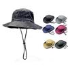 Gewassen Katoenen Panama Hoed UV Bescherming Zonnehoed Nieuwe Bucket Hats Heren Dames