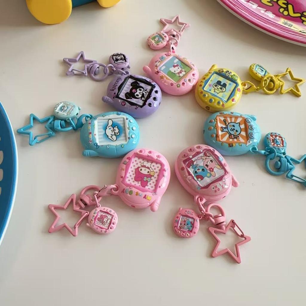 Animation Design Tamagotchi Charms Sanrio Character Collection Line My Melody Cinnamoroll HelloKitty Figure Key Ring Adorable Pendant Kid Surprise