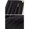 Autumn Chiffon Wide-leg Striped Draped Elastic High Waist Pocket Fashionable Casual Straight Pants