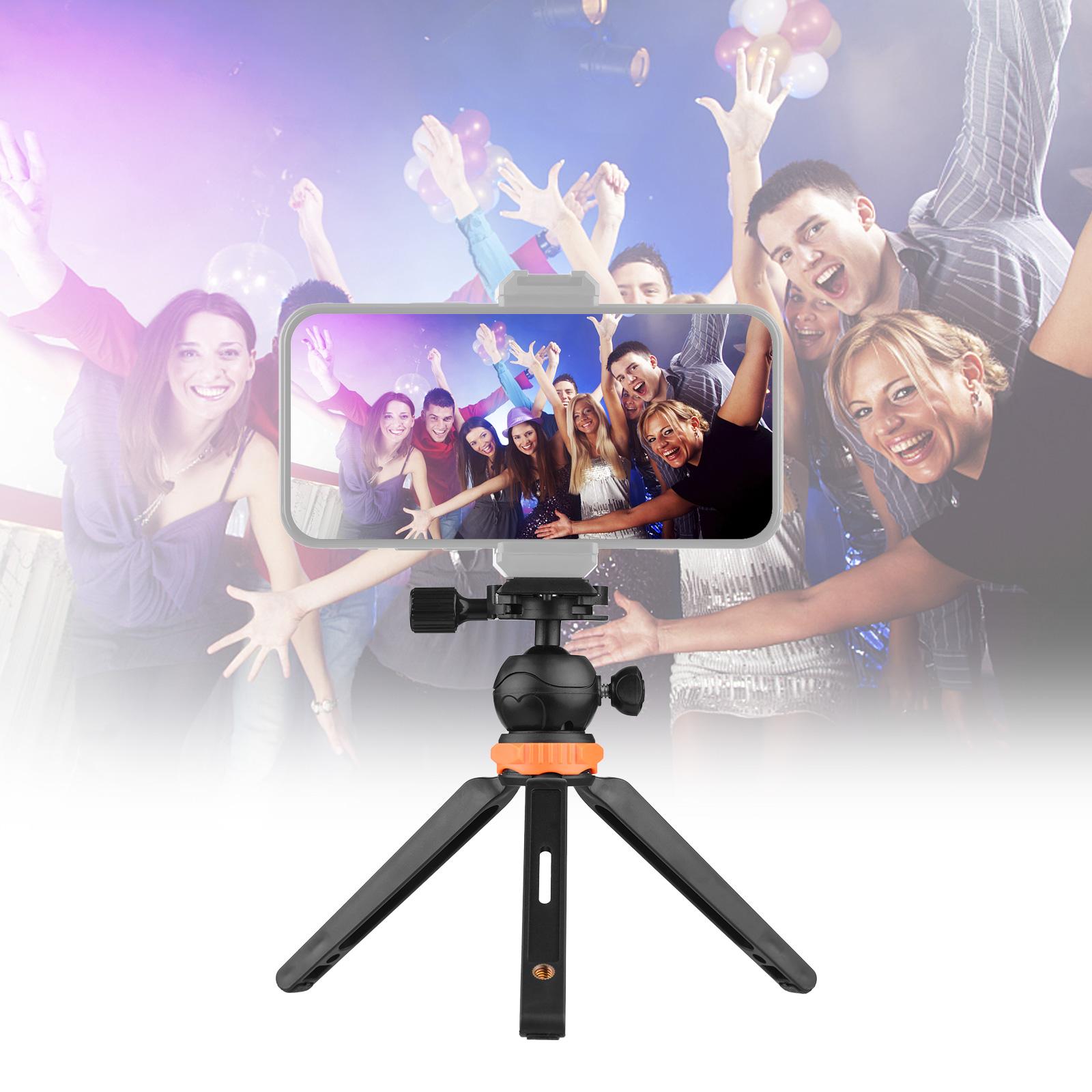 

Portable Mini Desktop Tripod with 2 Levels of Adjustable Height Max. Load Bearing 1.2KG 1 4 Inch Screw for Camera чёрный