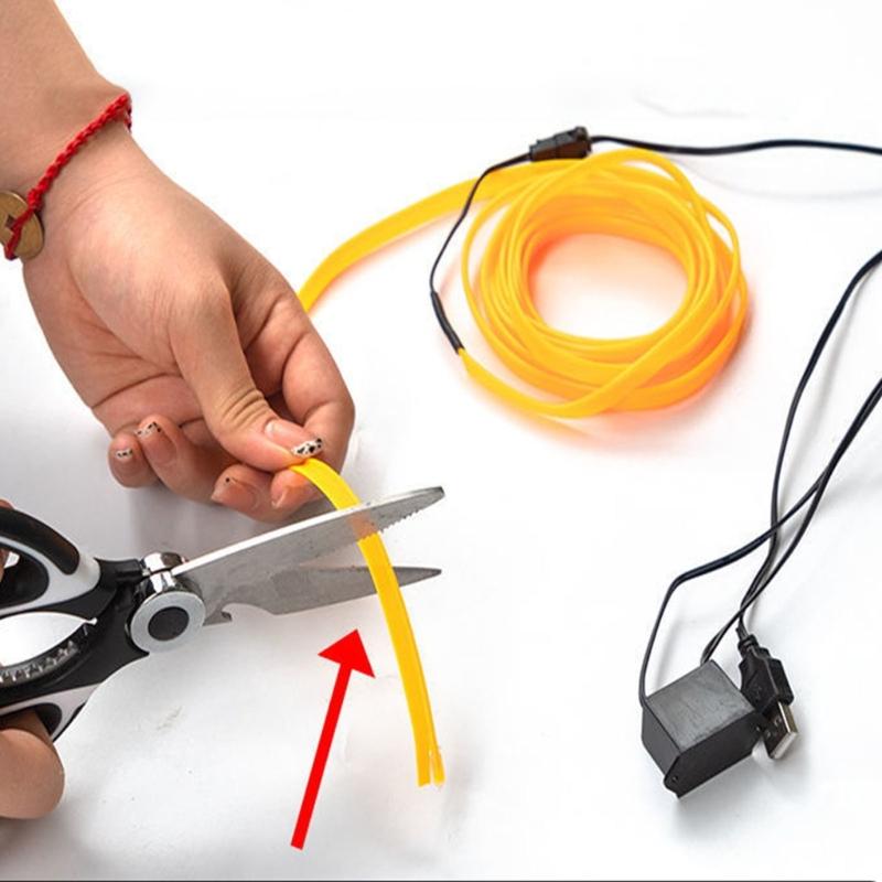 Flexible Cold Glow LED Car Ambient Lights Strips Easy Installation Energy Efficient Multicolor Mood Lighting for Driving